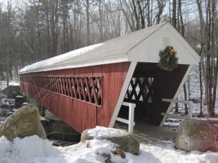 Brookline covered bridge and Senior Services Brookline